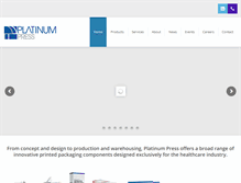 Tablet Screenshot of platinumpress.com